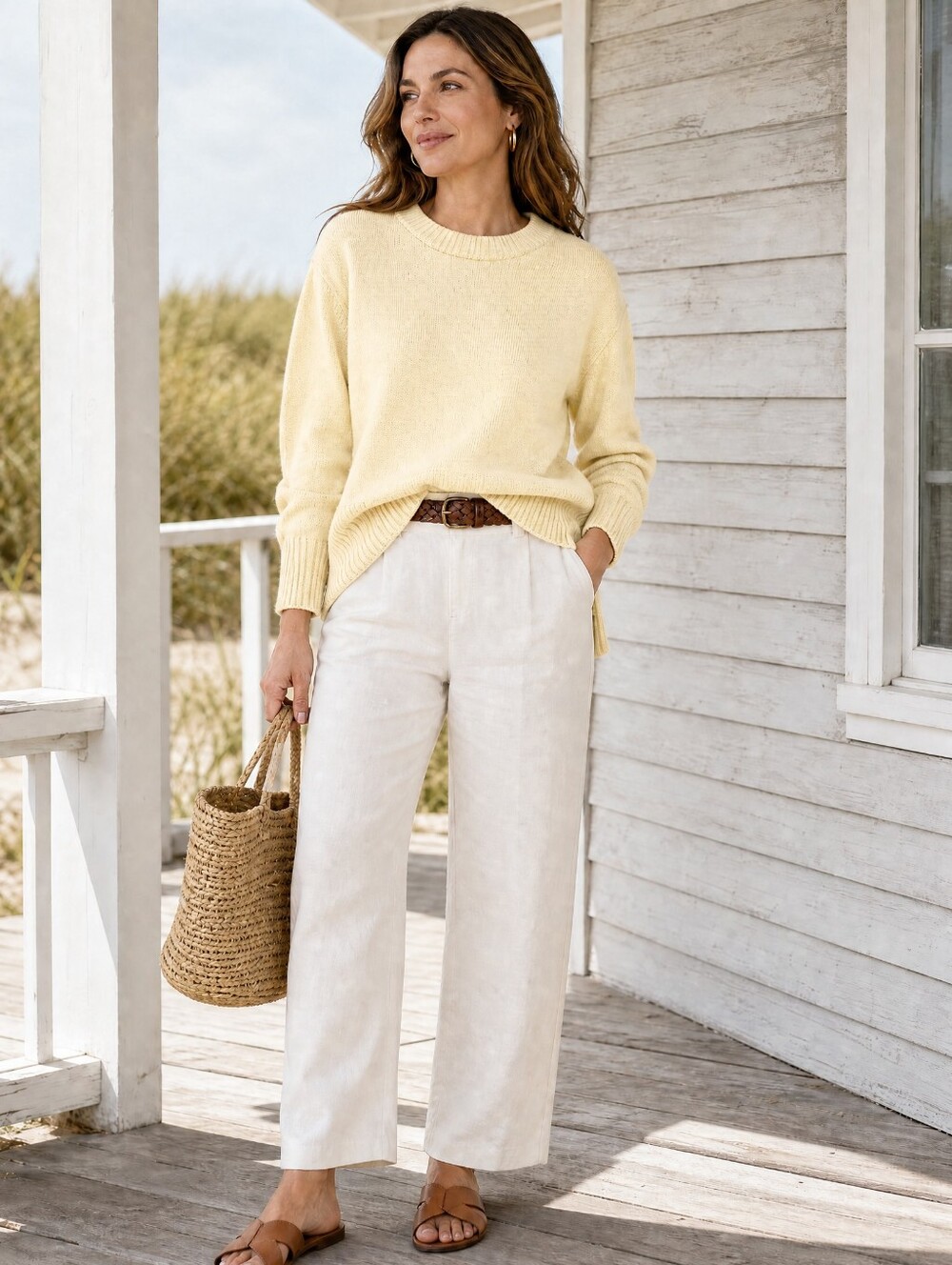 Gap Yellow Cotton Knit Sweater